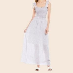 Chelsea & Violet Maxi Boho Dot Dress Size Medium Purple/white